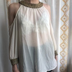 Flowy Beaded Blouse